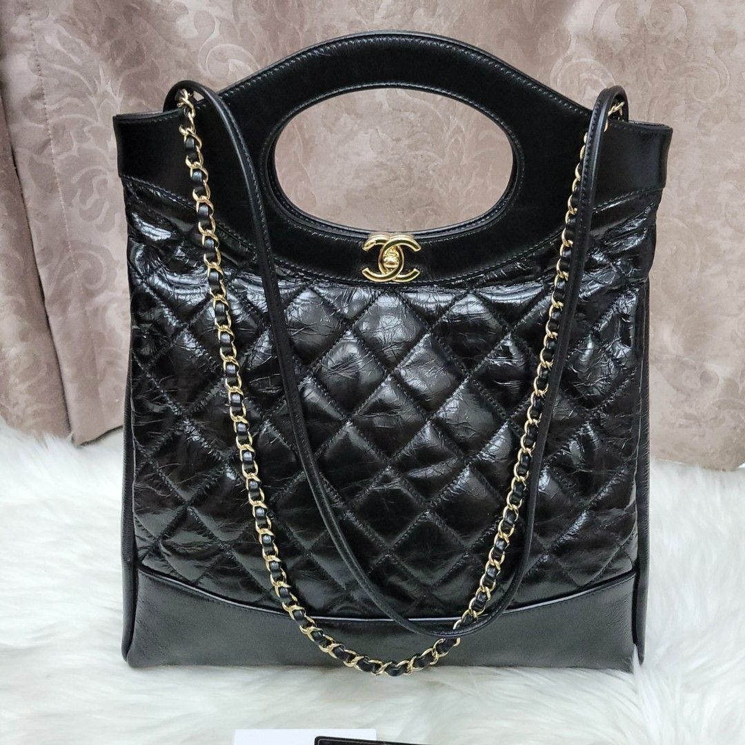 CHANEL 31 Vintage leather handbag, 名牌, 手袋及銀包- Carousell
