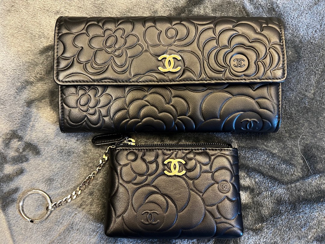CHANEL 山茶花長銀包 及散子包, 名牌, 手袋及銀包 - Carousell