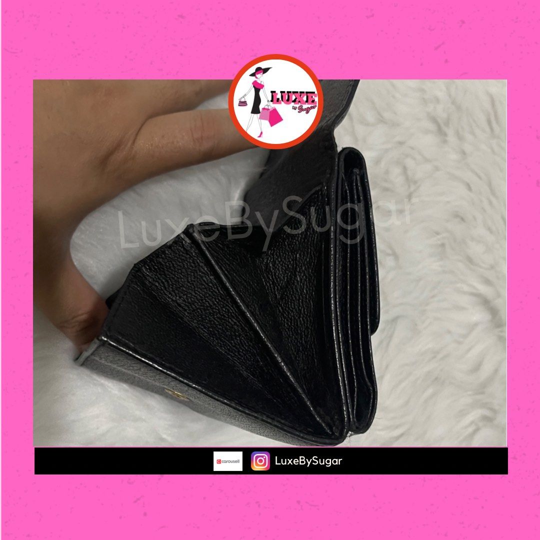 Chanel Compact Wallet (Category: Luxury Bags & Wallets) located in Makati City. Submitted by luxe_by_sugar (Listing ID 1253950027, Image 3). Description: In excellent condition Wallet only Button working good Minor flaws coin pocket see pic attached WAS: 10k.