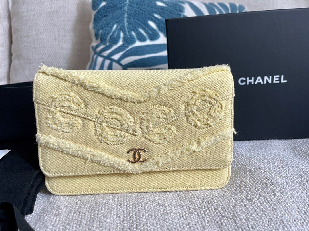 Chanel Denim Yellow WOC with Receipt