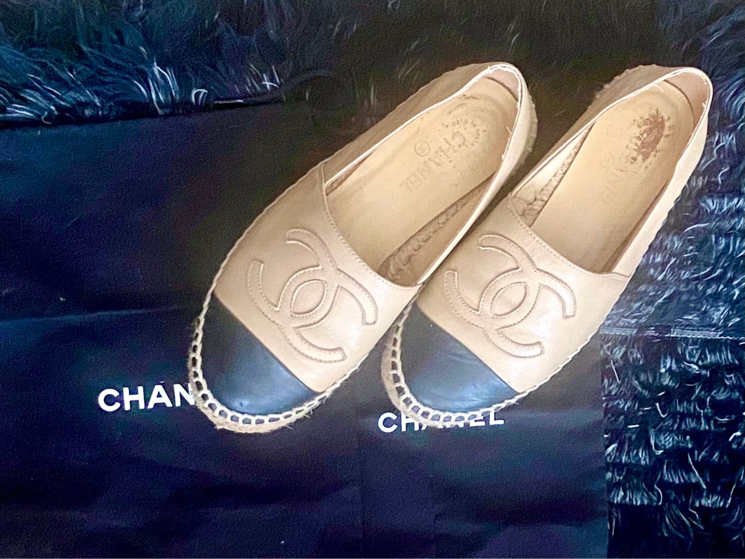 Chanel Black Braided Mules Loafer Slip on 6 RARE