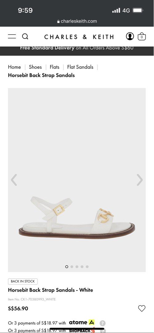 White strap sandals online