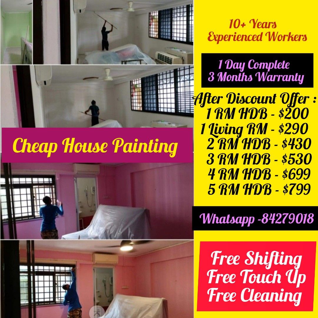 Cheap House Painting !!!!! All Types of Cheap Painting Service//Plastering//HDB//BTO//CONDO
