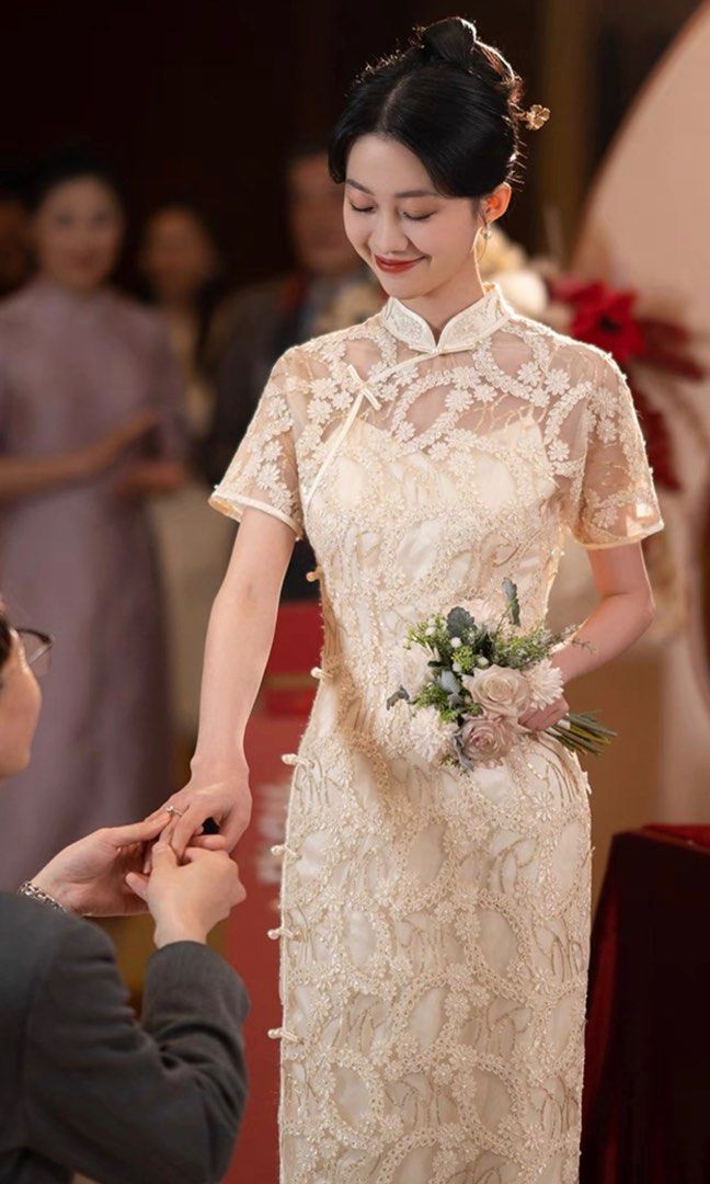 Cheongsam wedding gown top