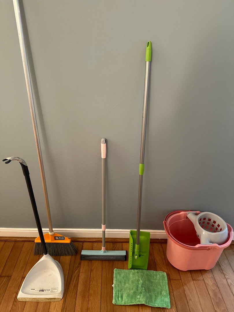 Cleaning tools, swiffer, mop, brush, bucket, Furniture & Home Living