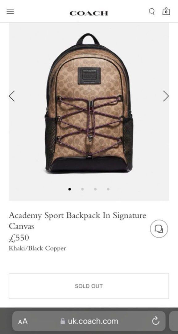 Coach Academy Backpack In Signature Canvas