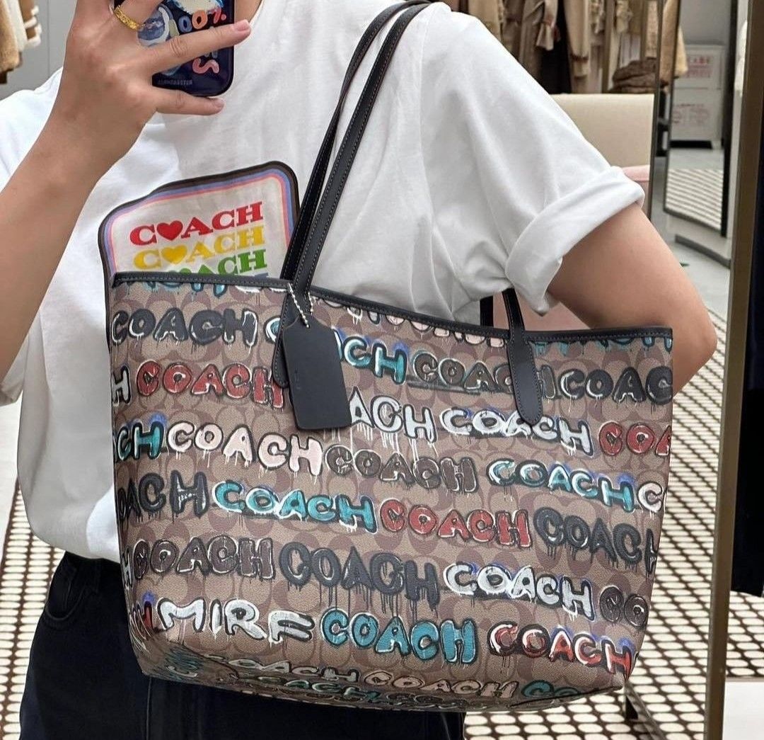 Coach Mint + Serf Nolita 19 in Signature Canvas