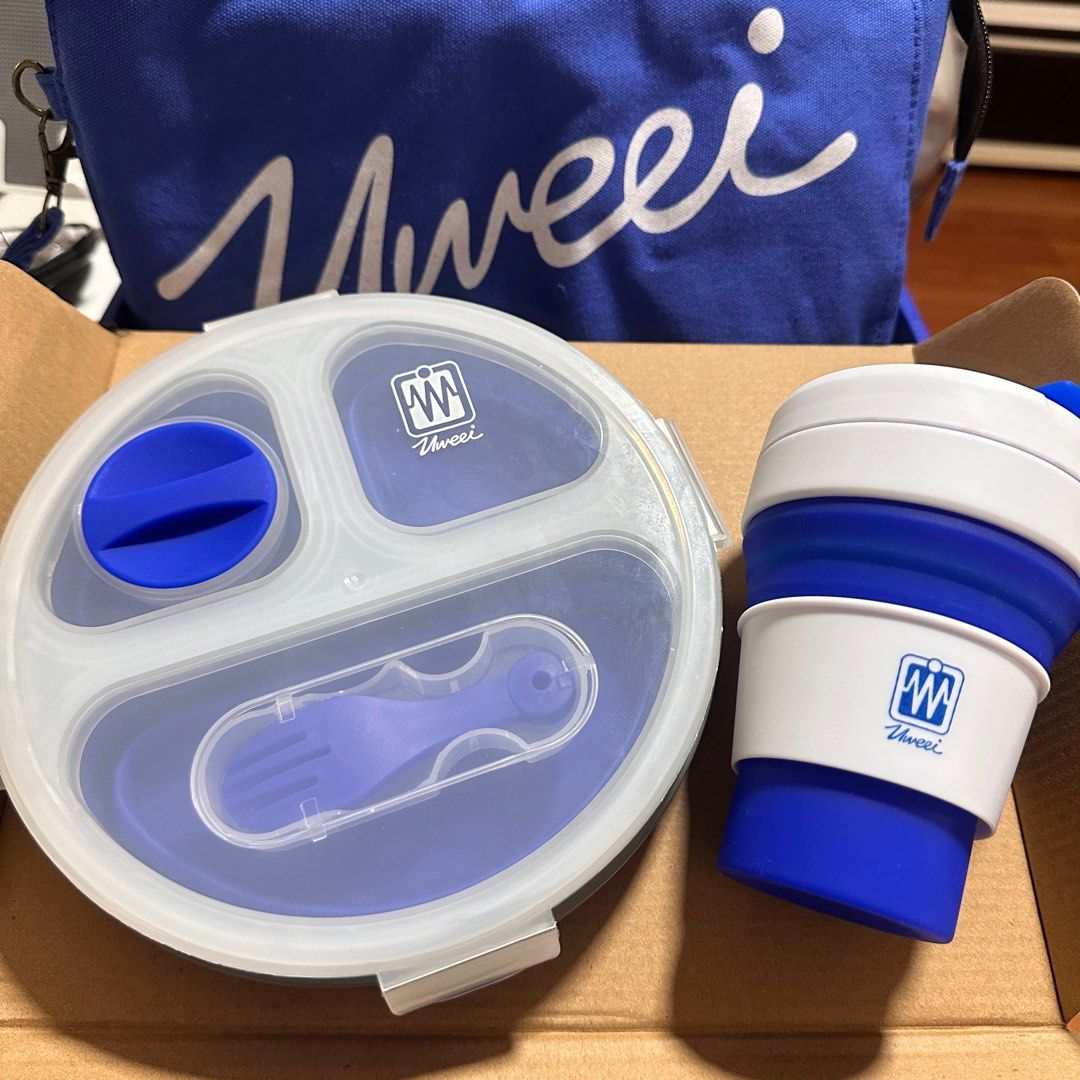 Collapsible Lunch Box & Cup Set, Furniture & Home Living, Kitchenware