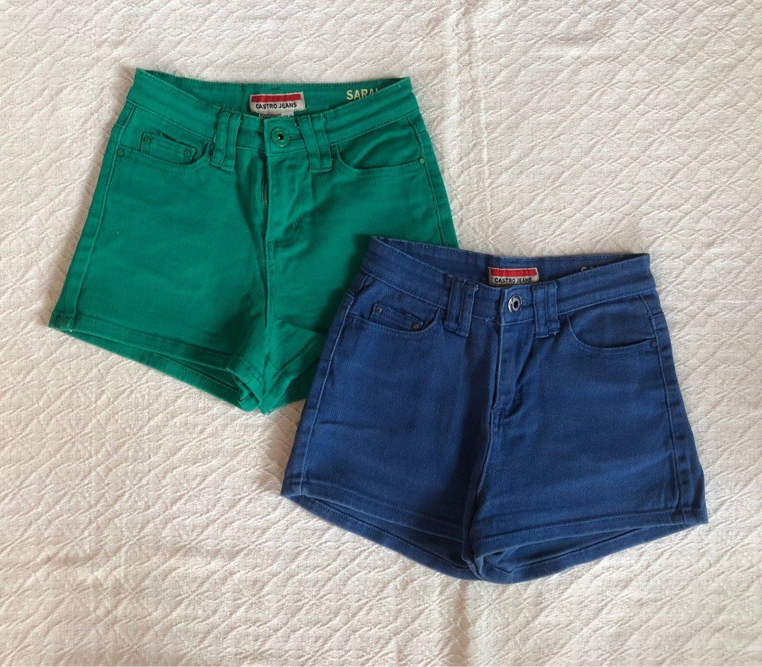 colored denim shorts for women preloved castro jeans Women s Fashion Bottoms Shorts on Carousell