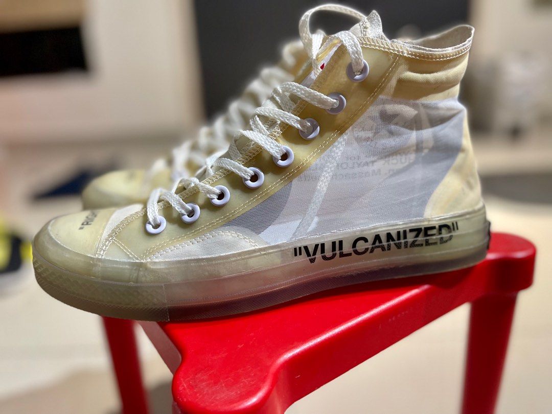 Off white converse vulcanized used hotsell
