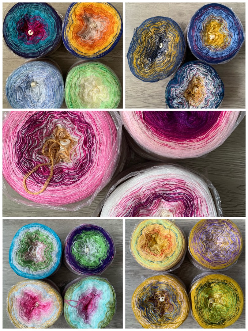 Cotton yarn cakes (3), Hobbies & Toys, Stationery & Craft, Craft