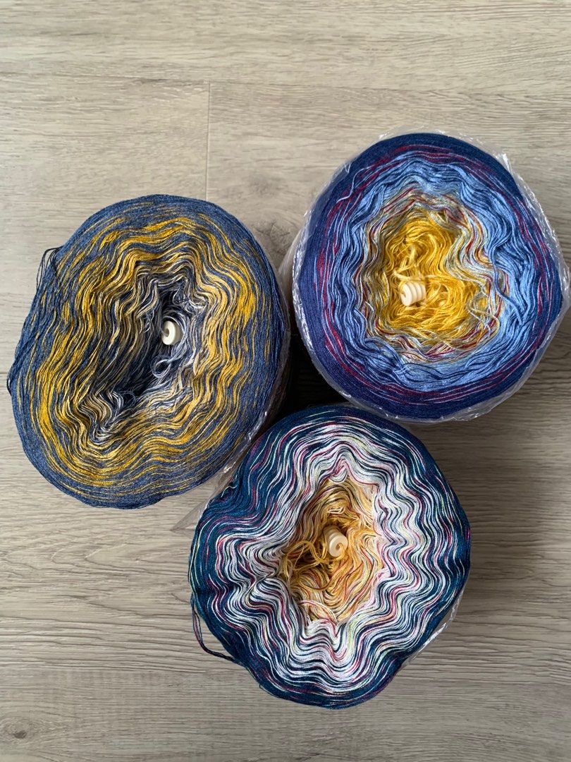 Cotton yarn cakes (3), Hobbies & Toys, Stationery & Craft, Craft