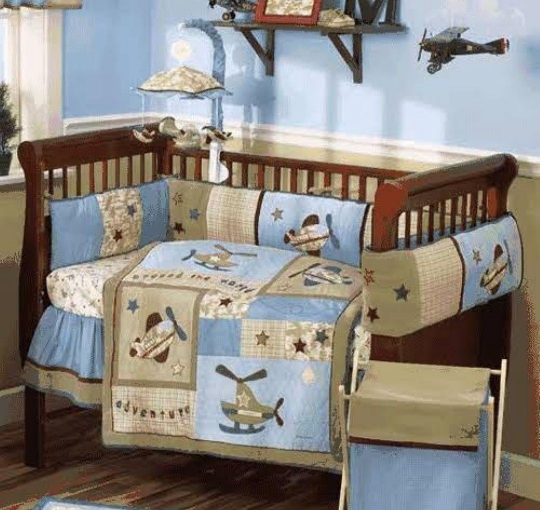 Baby boy crib 2025 bumpers