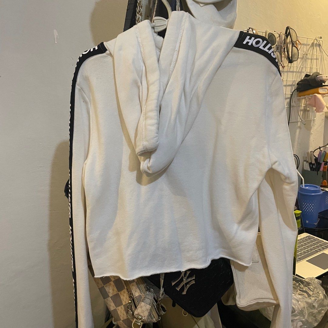 Hollister cut off crop hoodie online