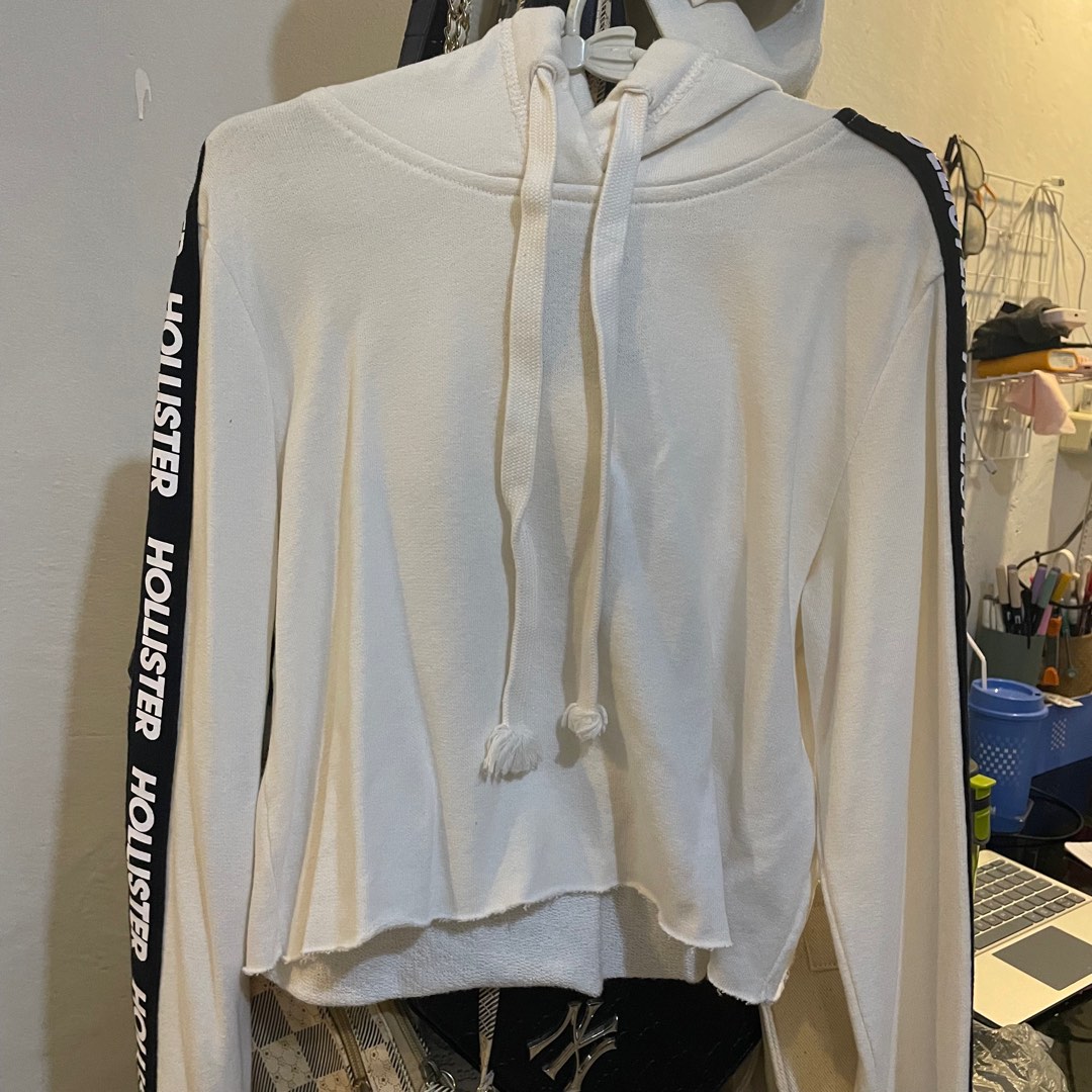 Hollister cut off crop hoodie online