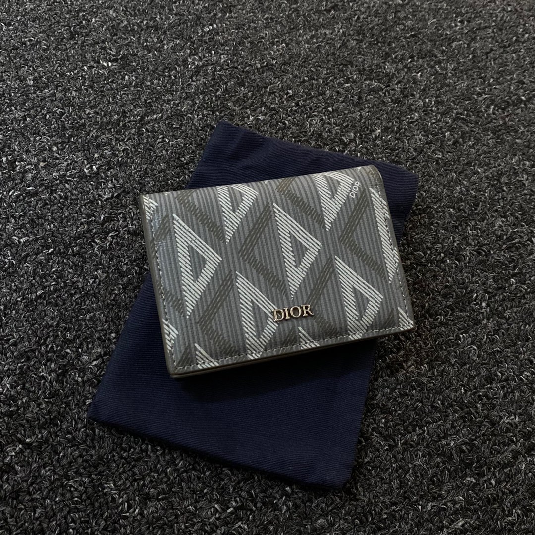 Business Card Holder Black CD Diamond Canvas