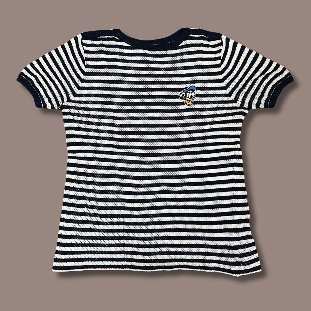 Gucci Women Disney x Gucci Donald Duck Striped T-Shirt Cotton