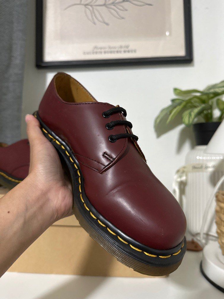 Dr Martens 1461 Cherry Red Rouge Smooth Women s Fashion Footwear