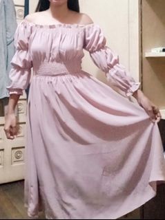 Dress gown mauve color pink event dress gown
