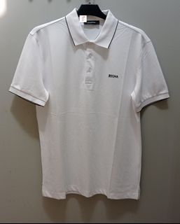 ERMENIGILDO ZEGNA WHITE POLO SHIRT