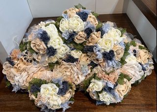 Fabric Bouquet and Flower Wand