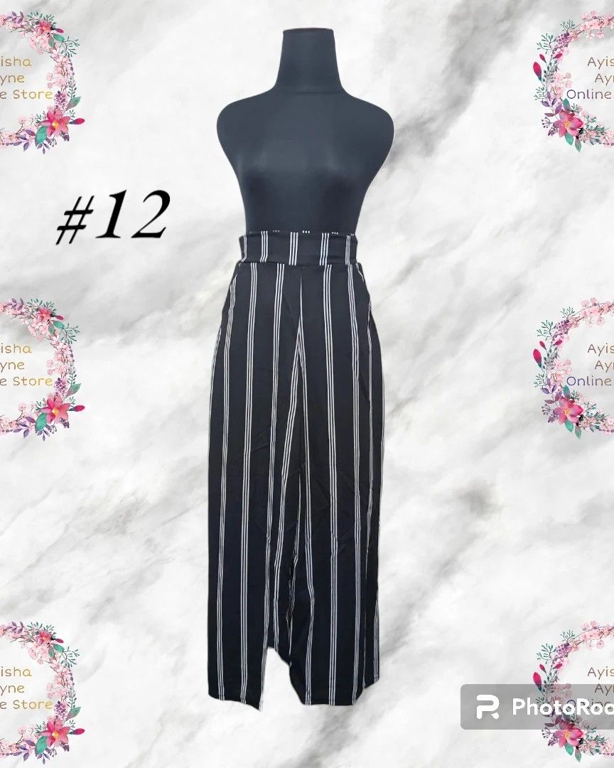 White floral outlet palazzo pants