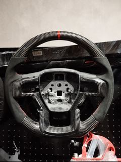 ford raptor carbon fiber and alcantara steering wheel