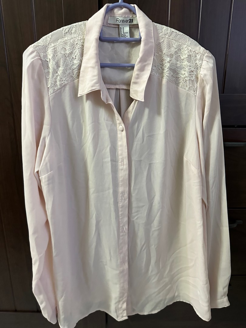 Light pink blouse forever 21 on sale