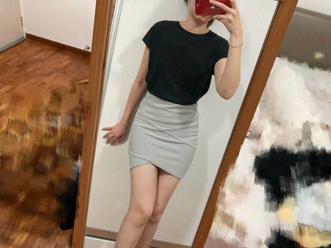 Striped pencil skirt forever deals 21