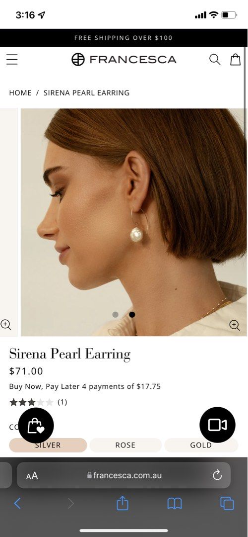 Francesca's discount gold earrings