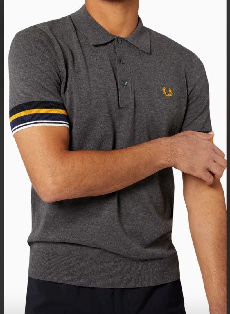 Fred perry bold cuff short sleeve polo shirt outlet