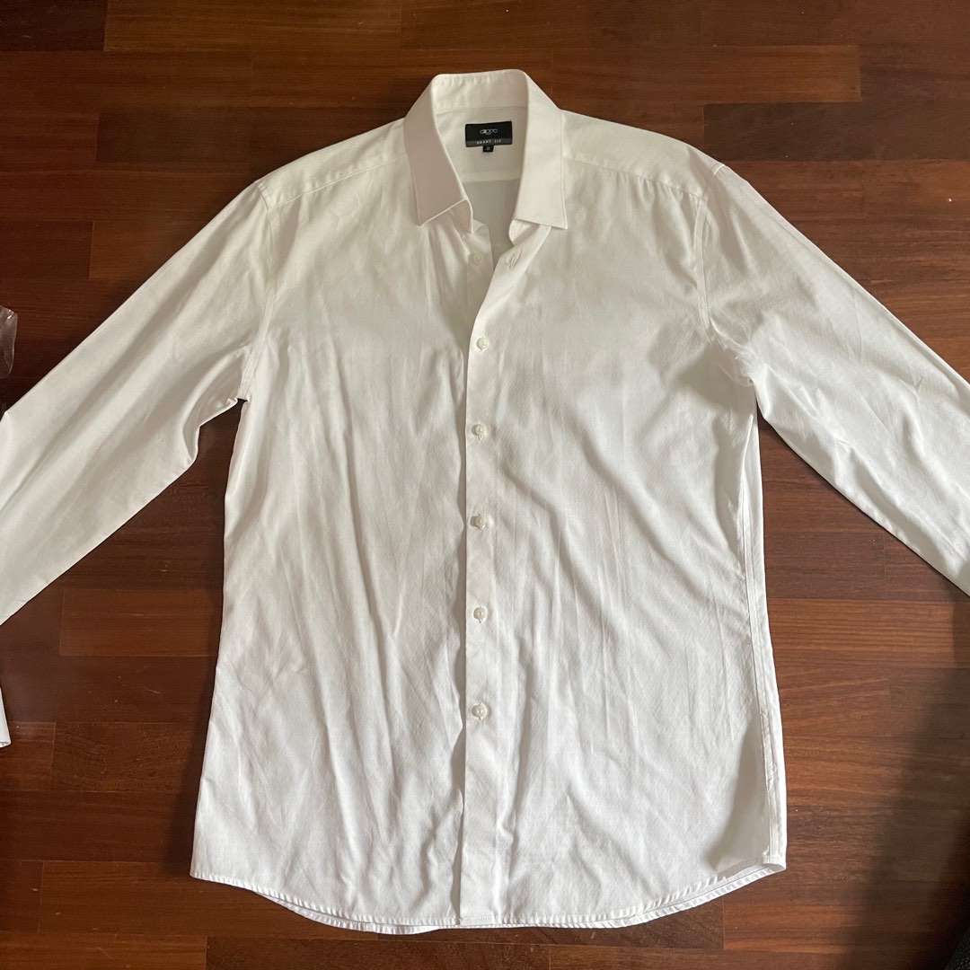 G2000 smart fit white long sleeve formal wear button down shirt, Men's ...
