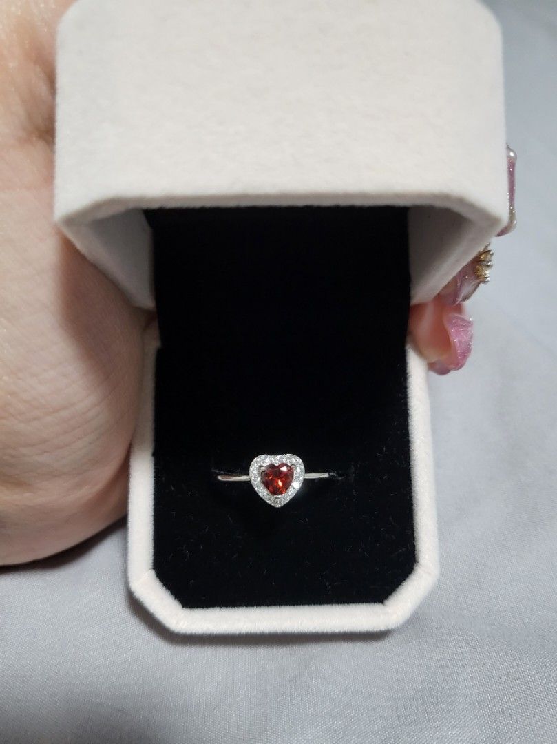 Garnet adjustable ring Women s Fashion Jewelry Organisers