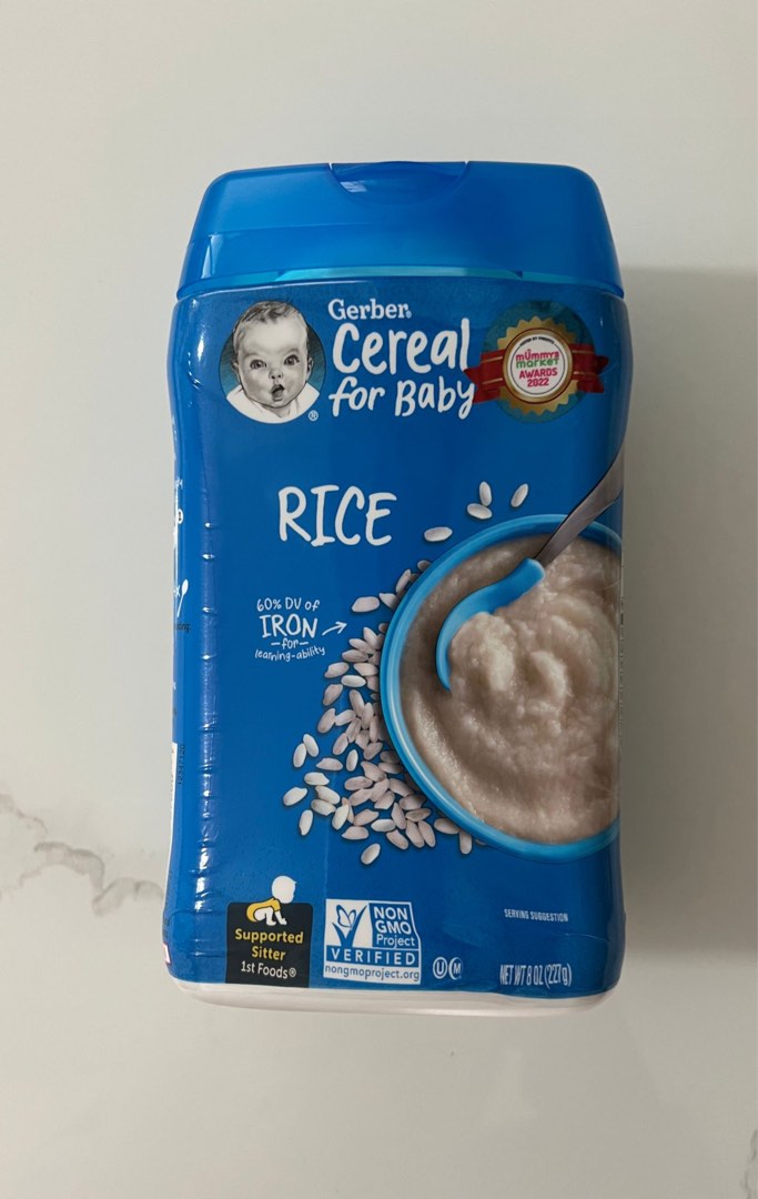 Gerber baby rice cereal top