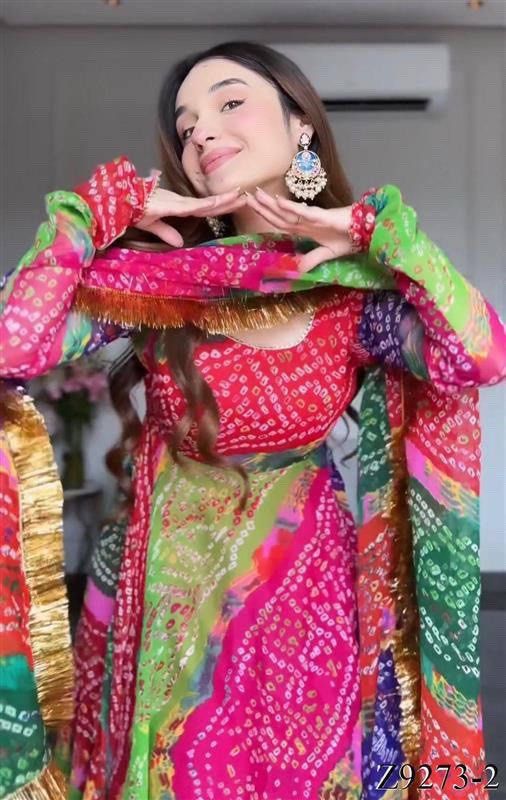 Mehndi dress multicolor discount
