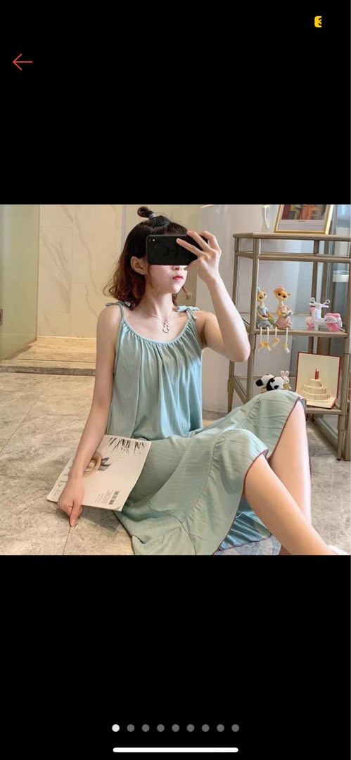 Green Sage Dress, Fesyen Wanita, Pakaian Wanita, Gaun & Rok di Carousell