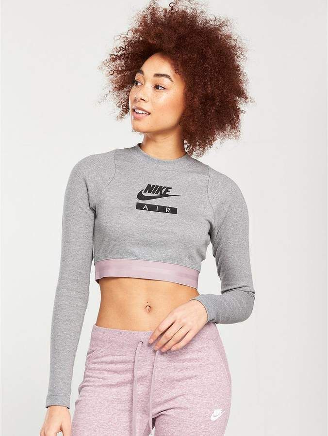 Nike air long sleeve crop clearance top