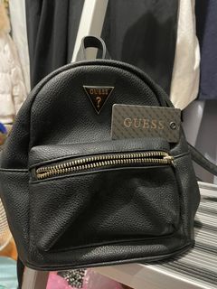 GUESS 皮革 荔枝皮 小後背包 側背包 兩用包
