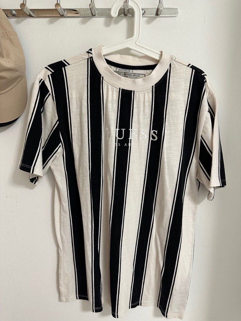 Guess black striped shirt cheap