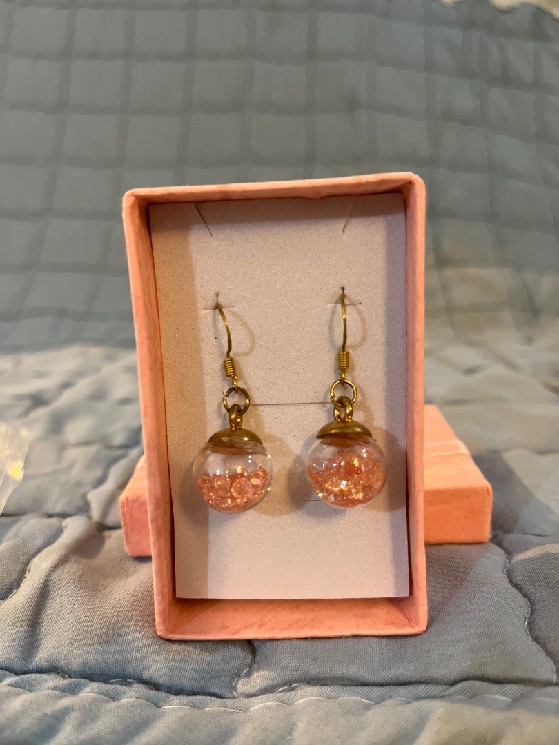 Glass ball earrings top