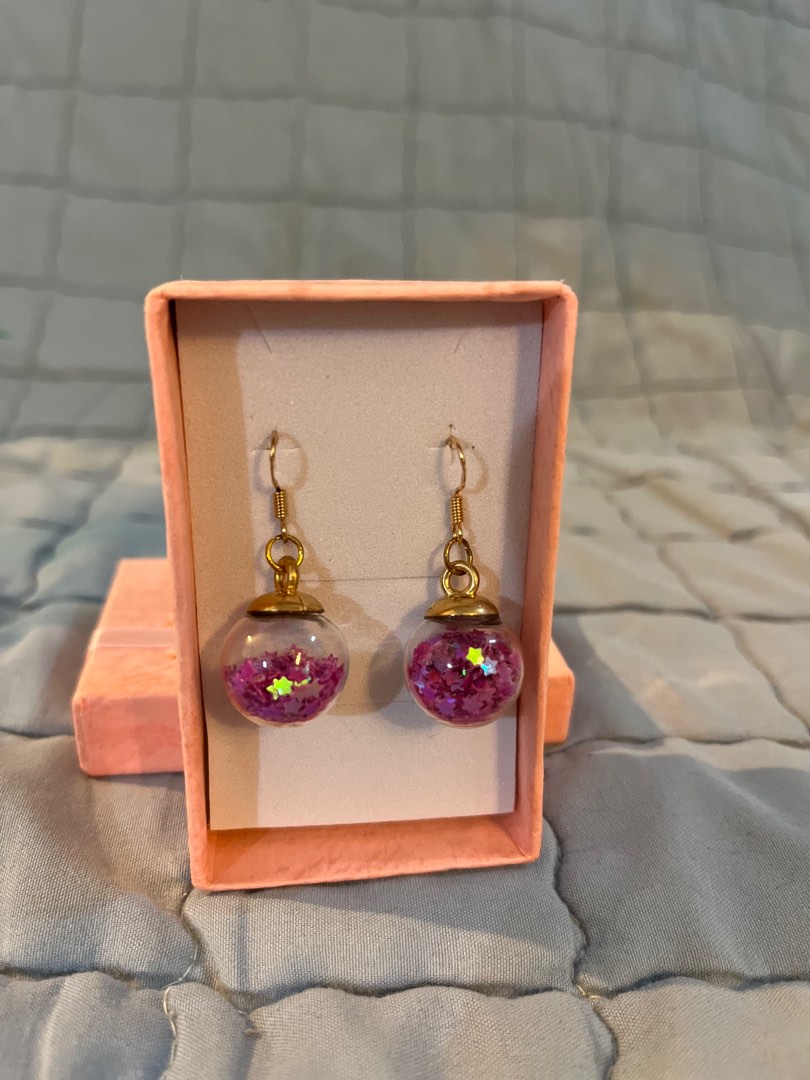 Glass globe clearance earrings
