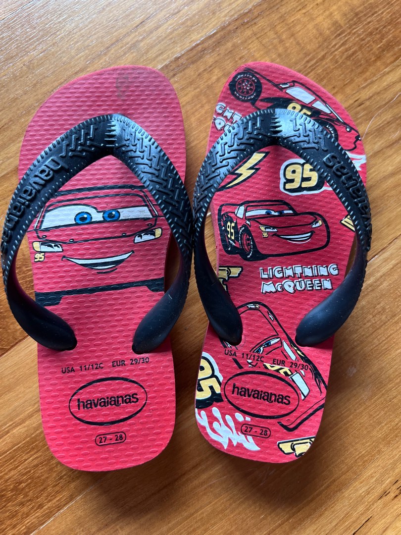 Lightning mcqueen top flip flops