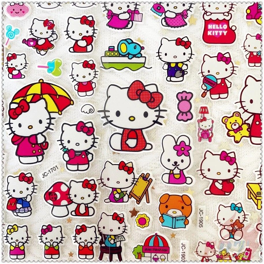 Hello kitty rewards stickers/3d puffy bubble stickers, Hobbies & Toys, Stationery & Craft, Craft