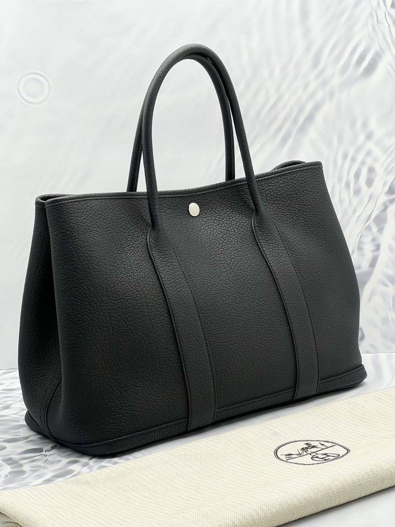 Lyxen - Hermes Garden Party 30 in black leather Stamp C