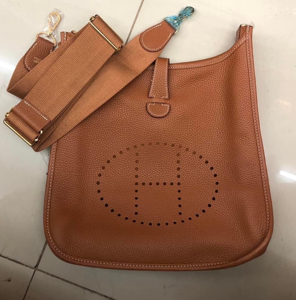 Hermes Evelyne Mini in Gold, Luxury, Bags & Wallets on Carousell