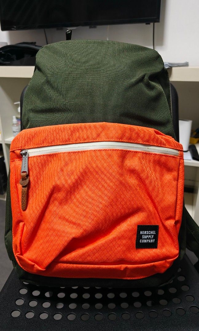 Herschel green and orange backpack clearance