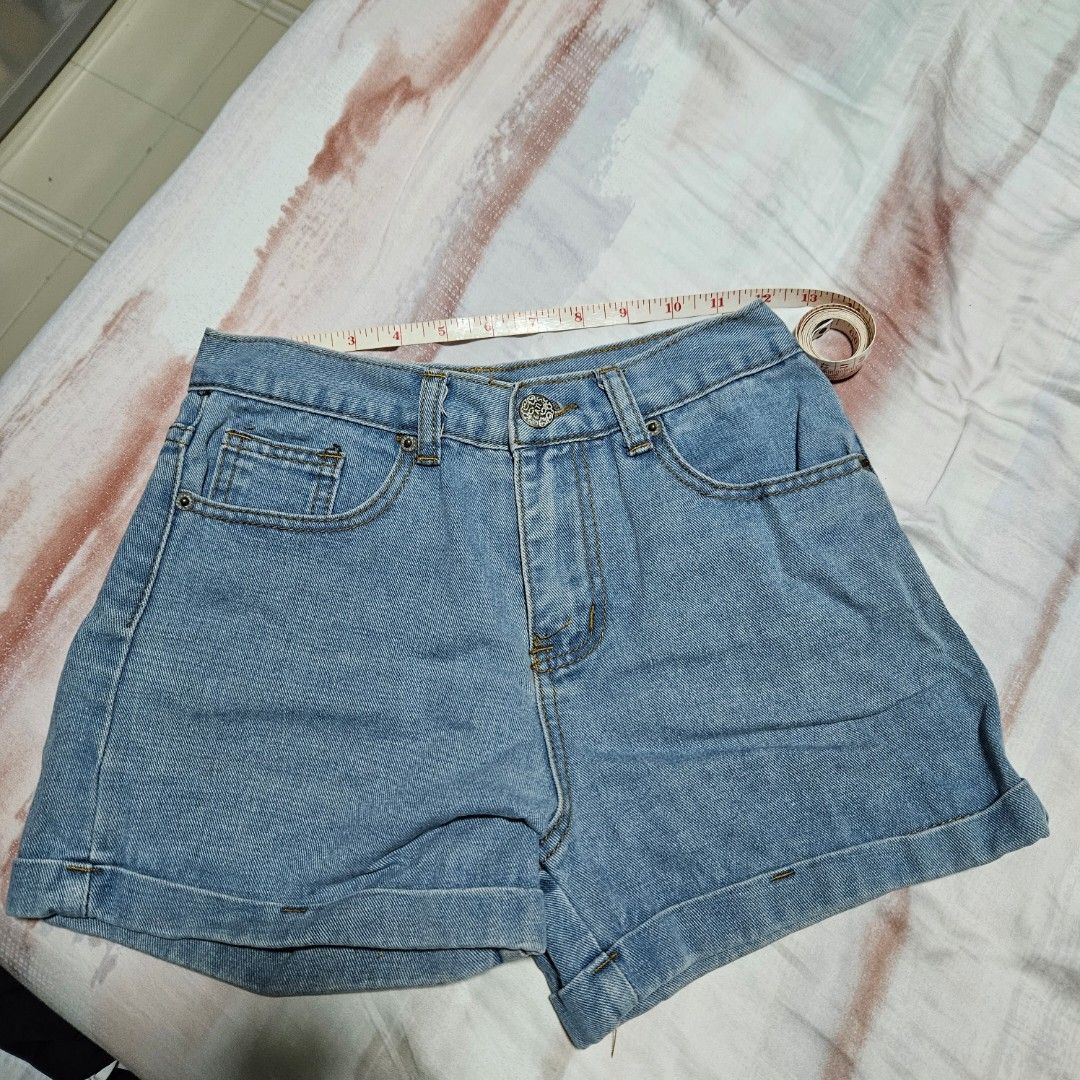 high waisted denim short shorts