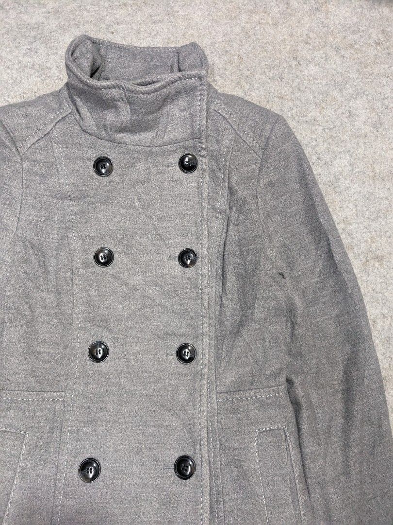 H&m grey pea coat outlet