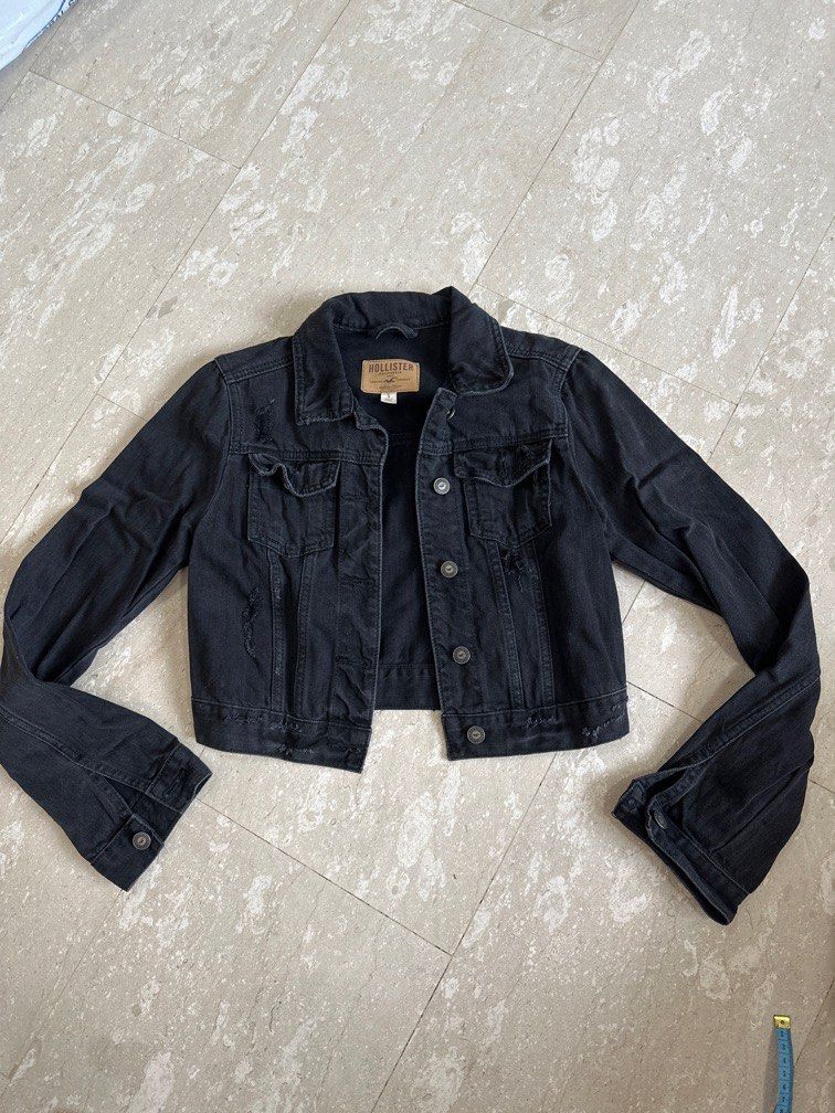 Hollister crop denim jacket S Women s Fashion Coats Jackets and