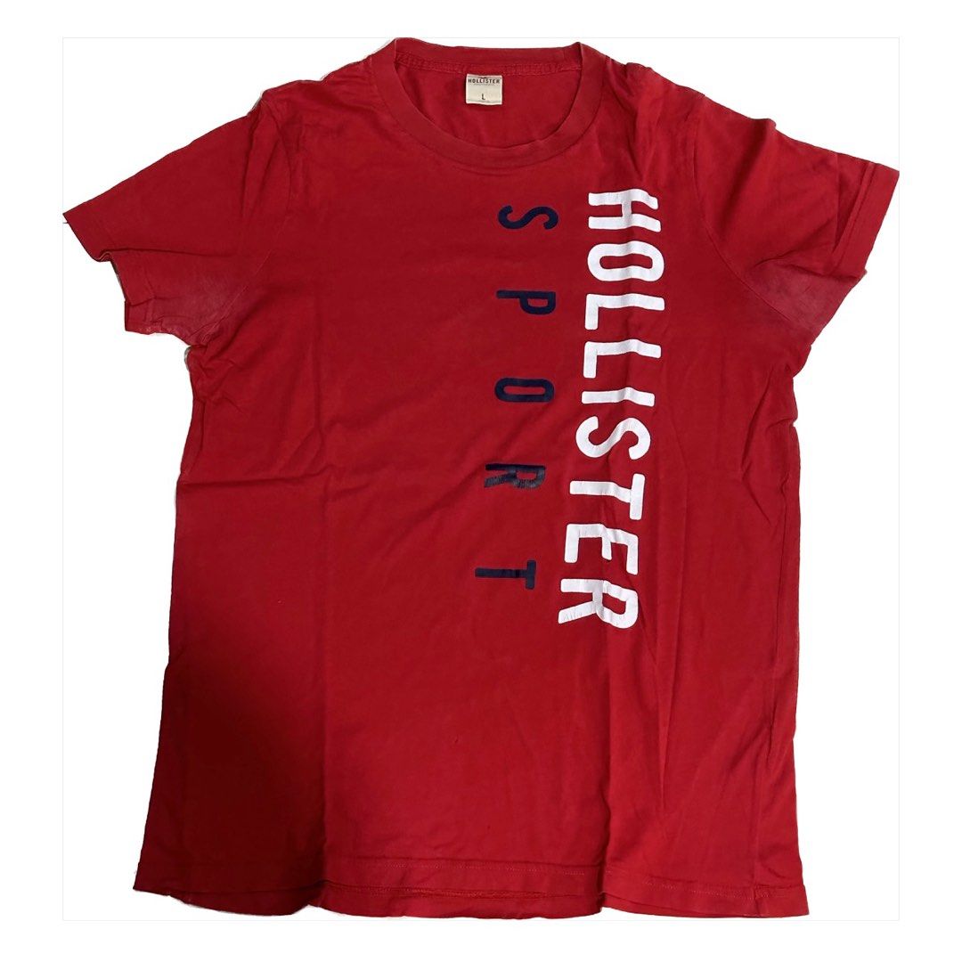 Hollister red clearance shirts